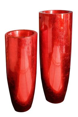 Pflanzgefäß / Vase " Konus" in rot (verschiedene Größen), von Gilde