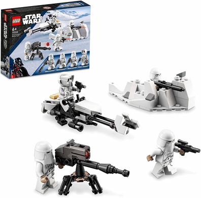 LEGO 75320 Star Wars Snowtrooper Battle Pack mit 4 Figuren, Waffen und Düsenschlit...