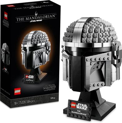 LEGO 75328 Star Wars Mandalorianer Helm Modell, Sammlerstück Zimmer-Deko und EIN ...