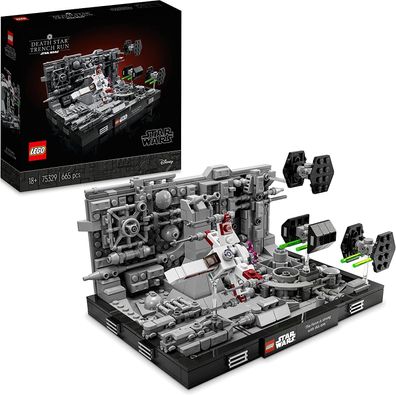 LEGO 75329 Star Wars Death Star Trench Run Diorama Set, baubares Modell für Erwach...