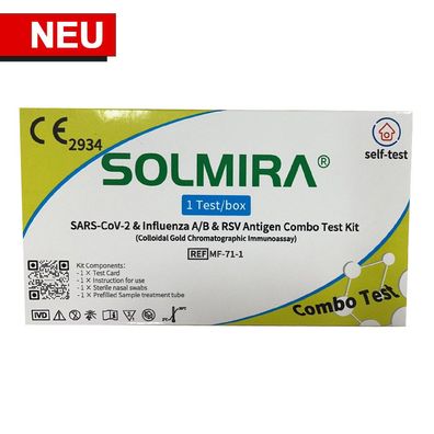 Solmira SARS-CoV-2 & Influenza A/ B & RSV Selbsttest