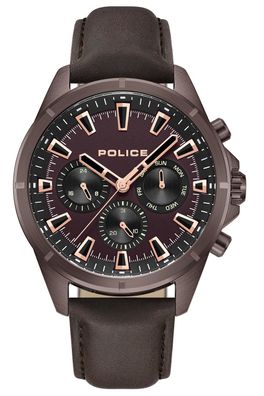 Police Herren-Armbanduhr Multifunktion Burgund PEWJF0005802