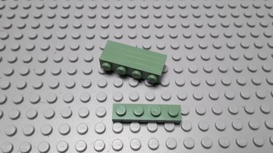Lego 5 Platten 1x4 flach Sandgrün Sand Grün Nummer 3710