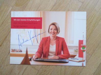 Österreich Bürgermeisterin von Dornbirn Andrea Kaufmann - handsigniertes Autogramm!