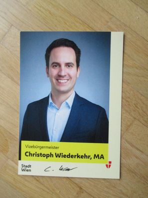 Österreich Vizebürgermeister von Wien Christoph Wiederkehr handsigniertes Autogramm!