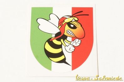 VESPA Dekor Aufkleber "Italy Wappen / Wütende Wespe" Sticker Beinschild Italy
