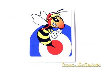 Aufkleber "Mod Target / Wütende Wespe" - Klein - Vespa Sticker England Kaskade