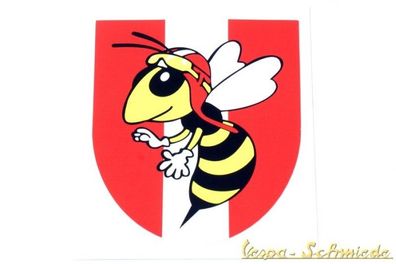 VESPA Dekor Aufkleber "Wappen Österreich / Wespe" - Sticker Austria Club Klub
