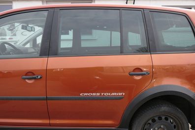 VW Touran 1T 1T3 Tür hinten links rot braun orange LA3U Cross