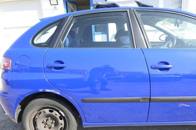Seat Ibiza 6L Tür 4/5-Türer hinten rechts blau surfblue LS5G - ohne Anbauteile