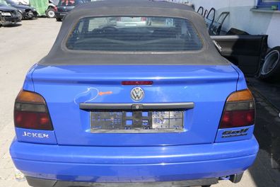 VW Golf 3 Cabrio Heckklappe Kofferraumklappe hinten Klappe blau LW5Z ohneAnbaute