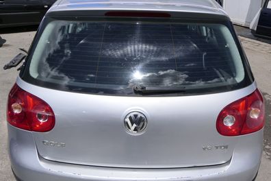 VW Golf 5 V Heckklappe hinten Kofferraumklappe mit Scheibe silber grau LA7W re