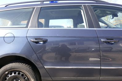 VW Passat 3C Kombi Variant Tür hinten rechts blau grau LC5F ohneAnbauteile