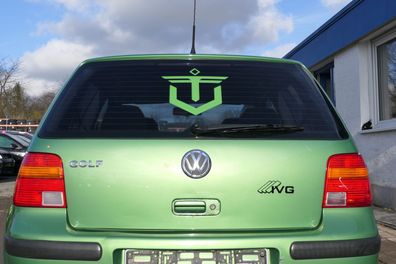 VW Golf 4 Limousine Heckklappe Kofferraumklappe Klappe hinten grün LA6P-ohneAnb