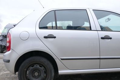 Skoda Fabia 6Y Limousine Schrägheck Tür hinten rechts grau silber LF7T diamantsi