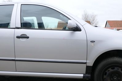 Skoda Fabia 6Y Kombi Limousine Tür vorne rechts Beifahrertür grau silber LF7T