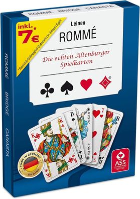 ASS Altenburger 22570073 Romme Leinenprägung Kartenspiel Gesellschaftsspiel
