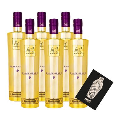 Au Vodka 6er Set Black Grape 0,7L (35,2% Vol) 6x aromatisierte Wodka Spirituose