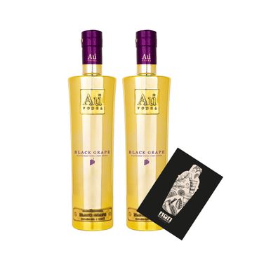 Au Vodka 2er Set Black Grape 0,7L (35,2% Vol) 2x aromatisierte Wodka Spirituose