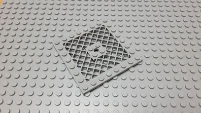Lego 1 Gitter Platte 8x8 mit Loch Neuhellgrau Nummer 4151b