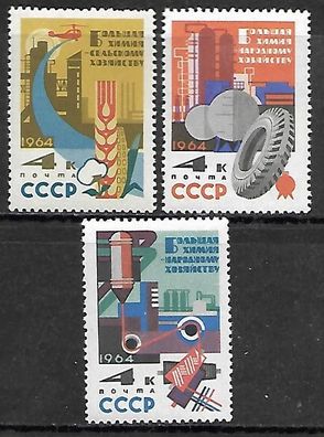 Sowjetunion postfrisch Michel-Nummer 2872-2874