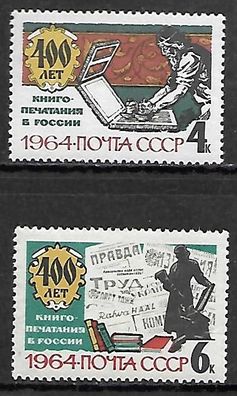Sowjetunion postfrisch Michel-Nummer 2885-2886