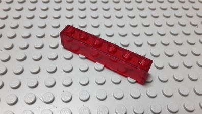 Lego 1 Basic Stein 1x6 hoch Transparent Rot Nummer 3067