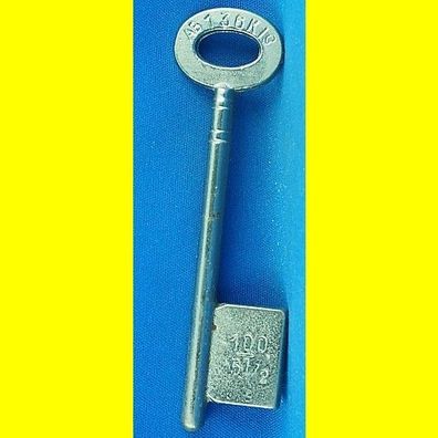 Börkey Chubb-Kastenschloss-Schlüssel 136 K/9 Halm 5,5 mm Bart ca. 23 x 17 mm