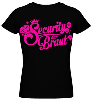 Junggesellinnenabschied T-Shirt Junggesellenabschied Security Braut Damen Shirt4