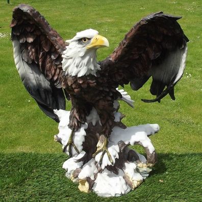 Gartenfigur Adler 60cm ca. 11kg Greifvogel 2315 Seeadler Weißkopfseeadler