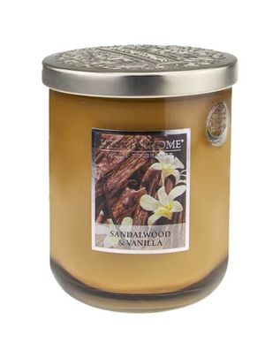 Heart & Home Duftkerze, gross, 340 g, Sandelholz und Vanille- Sandalwood&Vanilla Grun