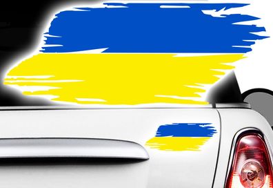 1x Aufkleber 10cm Ukraine Fahne, Flagge, Frieden, Peace ??????? Ukrajina Frieden
