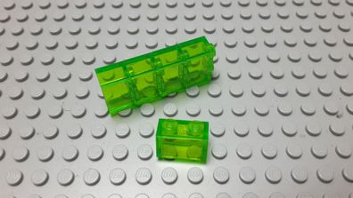 Lego 5 Basic Steine 1x2 Transparent Hellgrün Nummer 3065