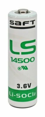 Saft Lithium 3,6V Batterie LS 14500 AA - Zelle Thionylchlorid 3,6 V