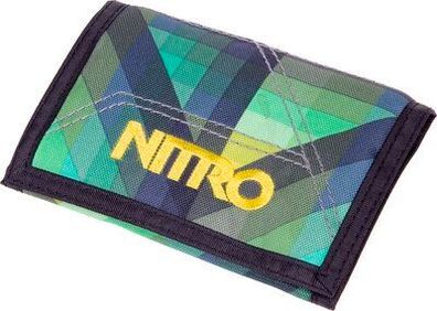 NITRO Geldbeutel Stoffbörse mit Klarsichtfach Buskartenfach Fotofach Klettverschlu...