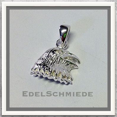 Edelschmiede925 Adlerkopf als Kettenanhänger in 925 Silber