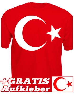 Türkei t-Shirt Türkiye Islam Turkey türkiye Flag Islam Alah Sticker Halbmond S