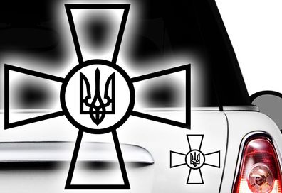 1x Aufkleber 10cm Ukraine Wappen, Kreuz, Flagge, Frieden, Peace ??????? Ukrajin