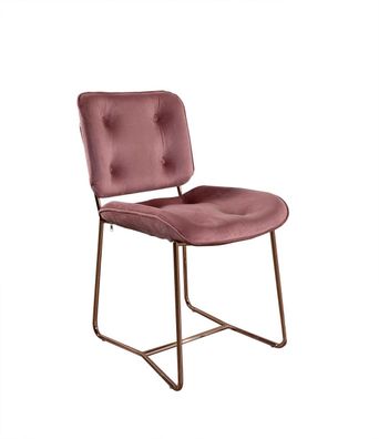 Lehnstühle Lehnstuhl Einsitzer Stuhl Polster Design Rosa Möbel Textil
