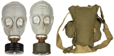 Gasmaske Gummi-Latex Maske RUS Militär Unbenutzt Armee ABC, Filter GP5, Tasche