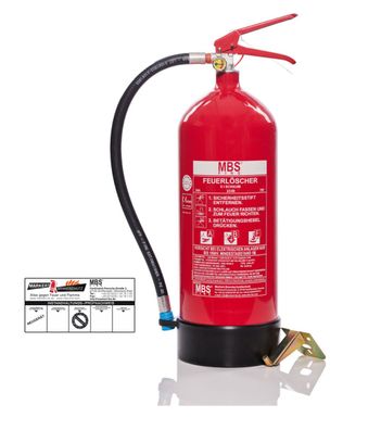 6 Liter ABF Fettbrand Feuerlöscher 10 LE f. Fettbrände u. Gastronomie + Plakette