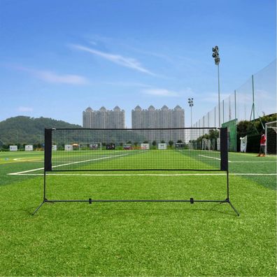 Hansiro Badmintonnetz Tennisnetz 4 m Schwarz