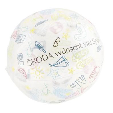 Original Skoda Wasserball Ball Spielball transparent/ bunt MVF12-610