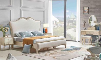 Bett + 2x Nachttische 3 tlg. Schlafzimmer Set Design Modern Luxus 180x200 Neu