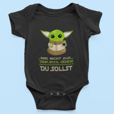 Bio Baumwolle Babystrampler für Star Wars Baby Yoda Jedi auf den sack gehen
