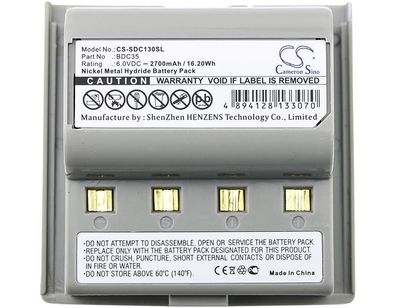 Ersatzakku - CS-SDC130SL - SOKKIA BDC35 / BDC35A - 6 Volt 2700mAh Ni-MH