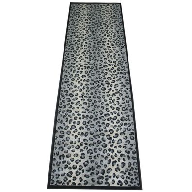 Feiner Viskose Teppich - Läufer Ragolle Matrix "Leo Skin" Creme Grau 65 x 210 cm