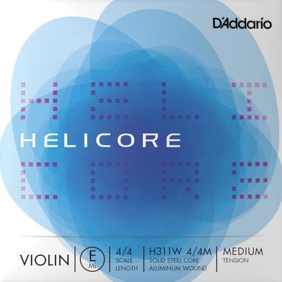 D'Addario H311W 4/4M Helicore - medium umsponnen - e1-Einzelsaite für Violine