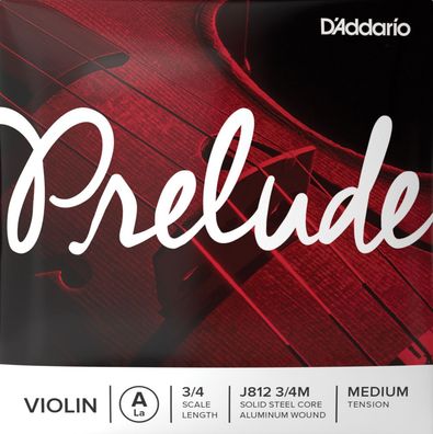D'Addario J812 3/4M Prelude - medium - a2-Einzelsaite für 3/4-Violine