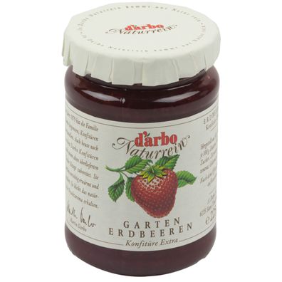 Food-United DARBO Konfitüre EXTRA Naturrein Garten-Erdbeere für Singles 225g